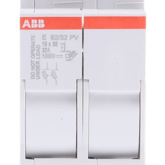Sezionatore portafusibili ABB 2CSM204703R1801 E 92/32 PV, corrente max 32A, DP, fusibile 10 x 38mm, guida DIN System