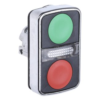 Attuatore pulsante tipo Ritorno a molla ZB4BW7A3740 Schneider Electric serie Harmony XB4, Verde,Rosso