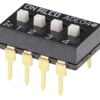 Interruttore DIP 1825360-3, SPST, 100 mA a 24 V c.c., 4 posizioni, attuatore a Slitta, Foro passante