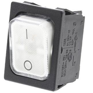 Interruttore a bilanciere Marquardt, DPST, On-Off Illuminato, Bianco