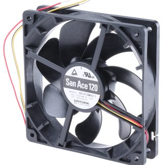 Ventola assiale in c.c. Sanyo Denki San Ace 9S, 99.6m³/h, 12 V c.c., 120 x 120 x 25mm