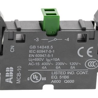 Blocco contatti ABB, 1 N/A, 690V, terminali a A vite