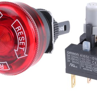 Pulsante di arresto di emergenza Omron A165E, Montaggio a pannello, Ø 16mm