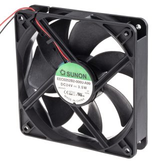 Ventola assiale in c.c. Sunon EE, 158.1m³/h, 24 V dc, 120 x 120 x 25mm