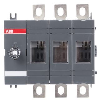 Interruttore di isolamento ABB OT160EV03P 1SCA120514R1001, 3P, 200A, 1000V, Montaggio su base, IP65