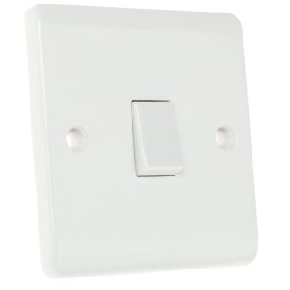 Interruttore luce RS PRO, 10A, 250V, 2 vie, Colore bianco, IP20, Urea-formaldeide RS bianco