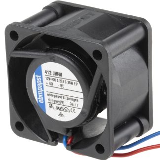 Ventola assiale in c.c. ebm-papst 400, 24m³/h, 12 V c.c., 40 x 40 x 25mm, Ø 40mm