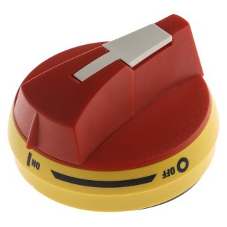 Manopola rotante Socomec 1474 1111, Rosso/Giallo, IP65, per Interruttore di interruzione di carico universale