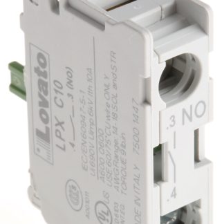 Elemento interruttore a pulsante Lovato, 1 N/A, 690V, terminali a A vite