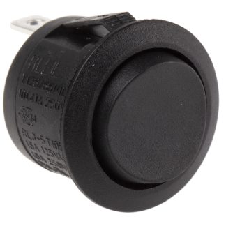 Interruttore a bilanciere RS PRO, SPDT, (On)-Off-(On), , Nero