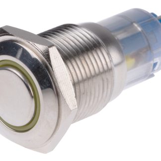 Interruttore a pulsante RS PRO, A ritenuta, SPDT, luminoso, 3 A @ 250 V CA, IP65, IP67 Montaggio a pannello