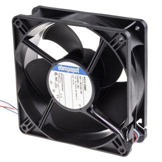 Ventola assiale in c.c. ebm-papst 4400, 285m³/h, 24 V c.c., 119 x 119 x 38mm