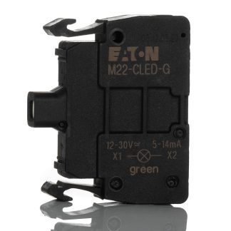 Blocco contatti luminoso Eaton, 12 → 30V ca/cc, terminali a A vite, LED Colore verde