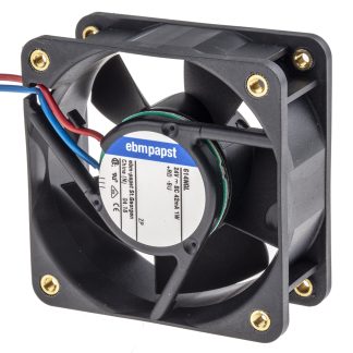 Ventola assiale in c.c. ebm-papst 600 N, 21m³/h, 24 V c.c., 60 x 60 x 25mm