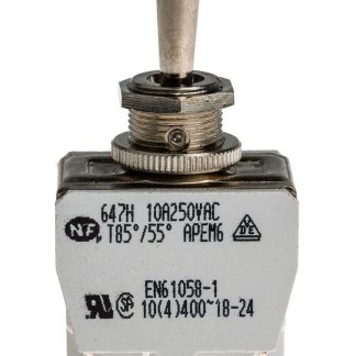 Interruttore a levetta No (On)-Off-(On) DPDT con terminali Solder Lug