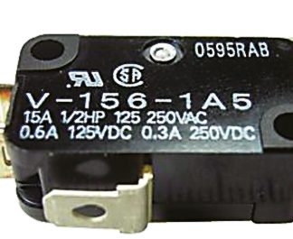 Microinterruttore, Omron, SPDT, 100 mA a 30 V cc, IP40, con linguetta