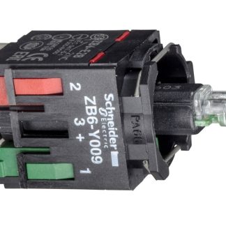Blocco contatti e segnalazione Schneider Electric, 1 N/A, 12 → 24 V, 12 → 24V ca/cc, terminali a Faston,