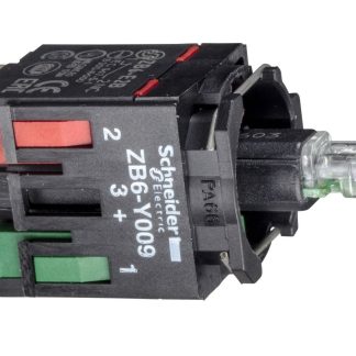 Blocco contatti e segnalazione Schneider Electric, 1 N/A, 12 → 24V, terminali a Faston, LED Colore bianco