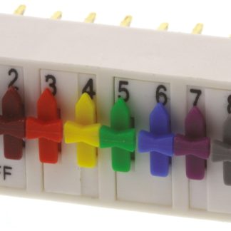 Interruttore DIP ED57657, SPST, 1 A a 100 V, 8 posizioni, attuatore a Interruttore di direzione, Foro passante