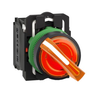 Selettore Schneider Electric XB5AK125B5 a 2 posizioni , diam. foro 22mm