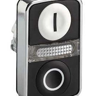 Attuatore pulsante tipo Instabile ZB4BW7A1721 Schneider Electric serie Harmony XB4, Nero, Bianco