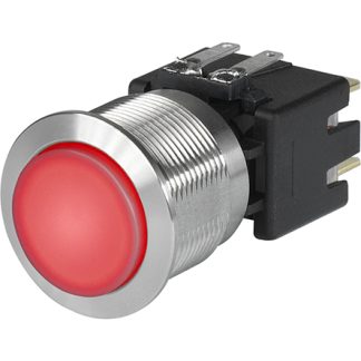 Interruttore a pulsante Schurter, A ritenuta, DPDT, luminoso, 16 A, IP40, IP64 Montaggio a pannello
