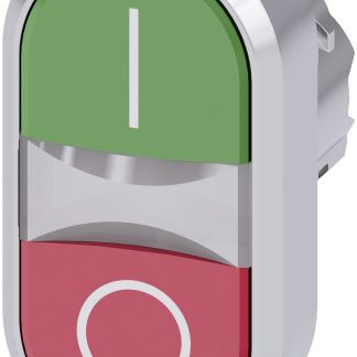 Pulsante tipo Instabile 3SU1050-3AB42-0AK0 Siemens serie SIRIUS ACT 3SU10, Verde,Rosso, marcatura: I/O