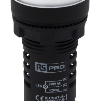 Indicatore, LED, foro 22mm, Montaggio a pannello, IP65