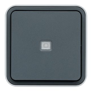 Interruttore luce Hager serie WNC, 10A, 250V, Grigio, IP55, PP