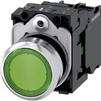 Unità completa pulsante Siemens, SPST, luminoso Montaggio a pannello