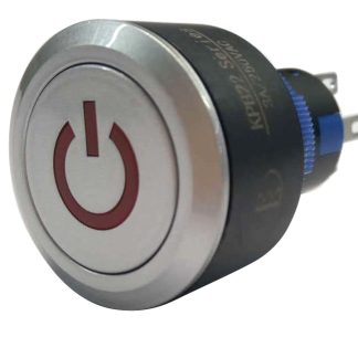 Interruttore a pulsante RS PRO, Momentaneo, SPDT, luminoso, 3 A, 5 A, IP65 Montaggio a pannello