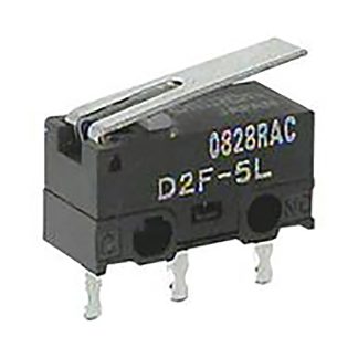 Microinterruttore, Omron, SPDT, 5 A, Pin per circuito stampato