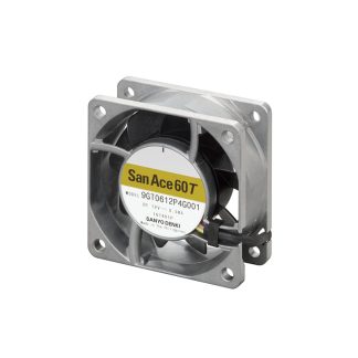 Ventola assiale in c.c. Sanyo Denki 9GT, 1.26m³/min, 12 V c.c., 60 x 60 x 25mm, Ø 60mm