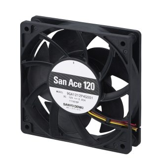 Ventola assiale in c.c. Sanyo Denki 9GA, 3.2m³/min, 12 V c.c., 120 x 120 x 25mm, Ø 120mm