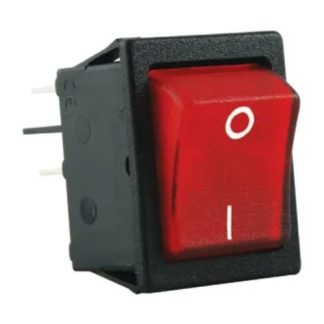 Interruttore a bilanciere RS PRO, DPST, On-Off Illuminato, Rosso