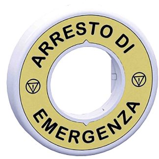 Anello legenda illuminato Schneider Electric per uso con Pulsante con testa a fungo per arresto di emergenza