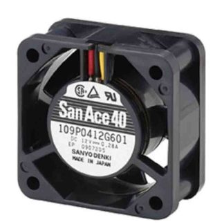 Ventola assiale in c.c. Sanyo Denki 109P, 9.9cfm, 5 V c.c., 40 x 40 x 20mm