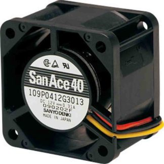 Ventola assiale in c.c. Sanyo Denki 109P, 13.4cfm, 12 V c.c., 40 x 40 x 28mm