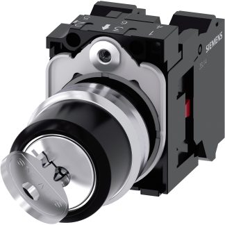 Interruttore a chiave 3SU1150-4BF01-3PA0 a 2 posizioni, 2NC con tenuta IP66, IP67, IP69