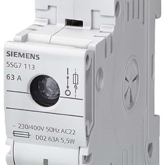 Sezionatore portafusibili Siemens 5SG7123, corrente max 63A, 2, fusibile D02 MINIZZATO 5SG