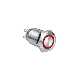 Interruttore a pulsante Bulgin, A ritenuta, SPST, luminoso, IP65 Montaggio a pannello