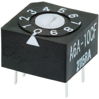 Interruttore DIP A6A-10RF, 10P, 100 mA a 30 V cc, 10 posizioni, attuatore a Slitta, Foro passante