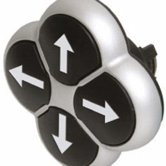 Attuatore pulsante tipo Instabile 70002672 M22-DI4-S-X7+M22-A4 Eaton serie RMQ Titan M22, Nero