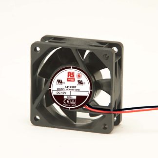 Ventola assiale in c.c. RS PRO, 40.8m³/h, 12 V dc, 60 x 60 x 25mm