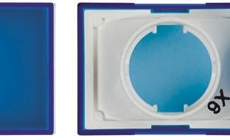 Lente pulsante Rettangolare Omron A165L-JA, colore Blu, per uso con interruttore a pulsante serie A16