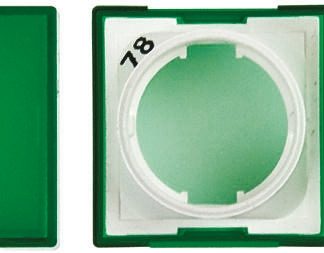 Lente pulsante Quadrata Omron A165L-AG, colore Verde, per uso con interruttore a pulsante serie A16