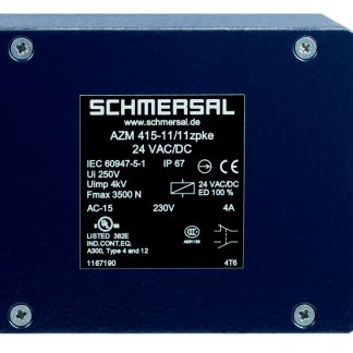 Interruttore di interblocco a solenoide Schmersal AZM 415, 24V ca/cc, IP67