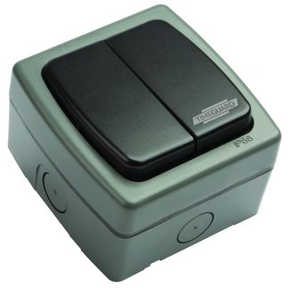 Interruttore luce Timeguard serie Weathersafe, 13A, 230V, 2 vie, Grigio, IP66, Policarbonato Weathersafe