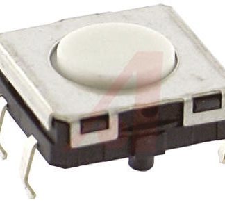 Interruttore tattile Omron, SPST, 12 x 12 x 4.3mm, L. attuatore 0.75mm, Montaggio con foro passante