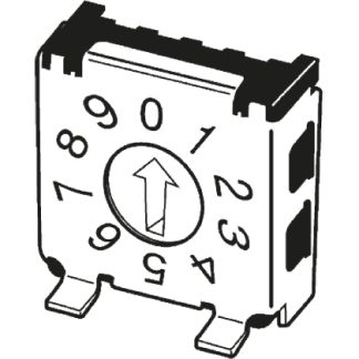 Interruttore DIP A6KSV-164RF, 25 mA a 24 V cc, 16 posizioni, attuatore a Leva rotativa, Montaggio superficiale